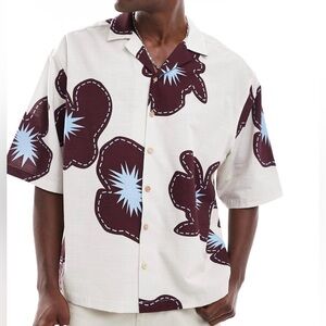 ASOS Men's Bold Floral Button Down Shirt